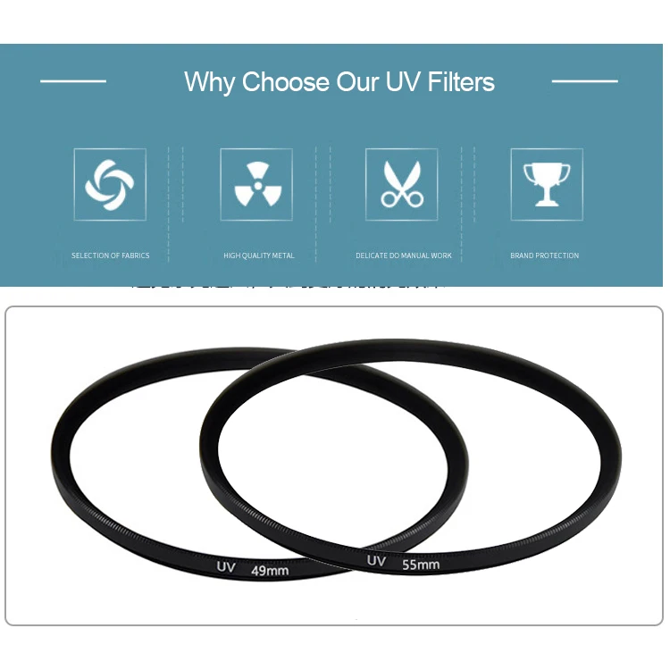 UV Filter 40.5 49 52 55 58 62 67 72 77 82mm Lens Protector For Canon Nikon Sony DSLR SLR Camera | Электроника