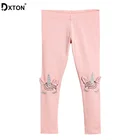 Леггинсы для девочек DXTON, весенне-осенние детские штаны, облегающие штаны с единорогом для девочек, брюки-карандаш, хлопковые костюмы для девочек, одежда для детей 2-7 лет, 2019