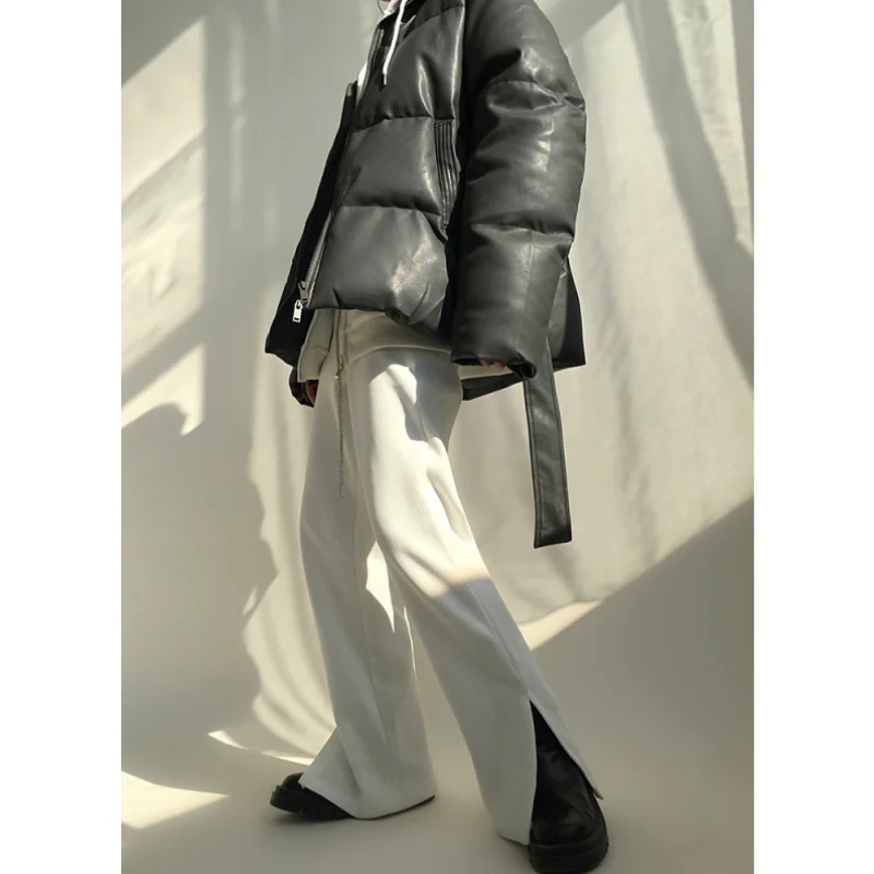 LUXUV Winter Women's Jacket Quilted Cotton Design White Duck Down Hood Warm Female Coats Ultra Lightweight Long Parka Outwear