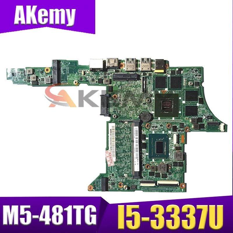 

Akemy Laptop Motherboard For Acer Aspire M5-481TG I5-3337U Mainboard NBM3W11005 DA0Z09MBAH0 DDR3