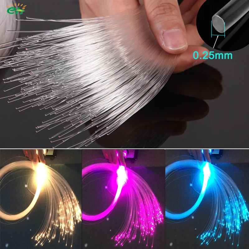 

Smallest diameter PMMA 0.25mm plastic fiber optic light cable for costume cloth wedding decoration