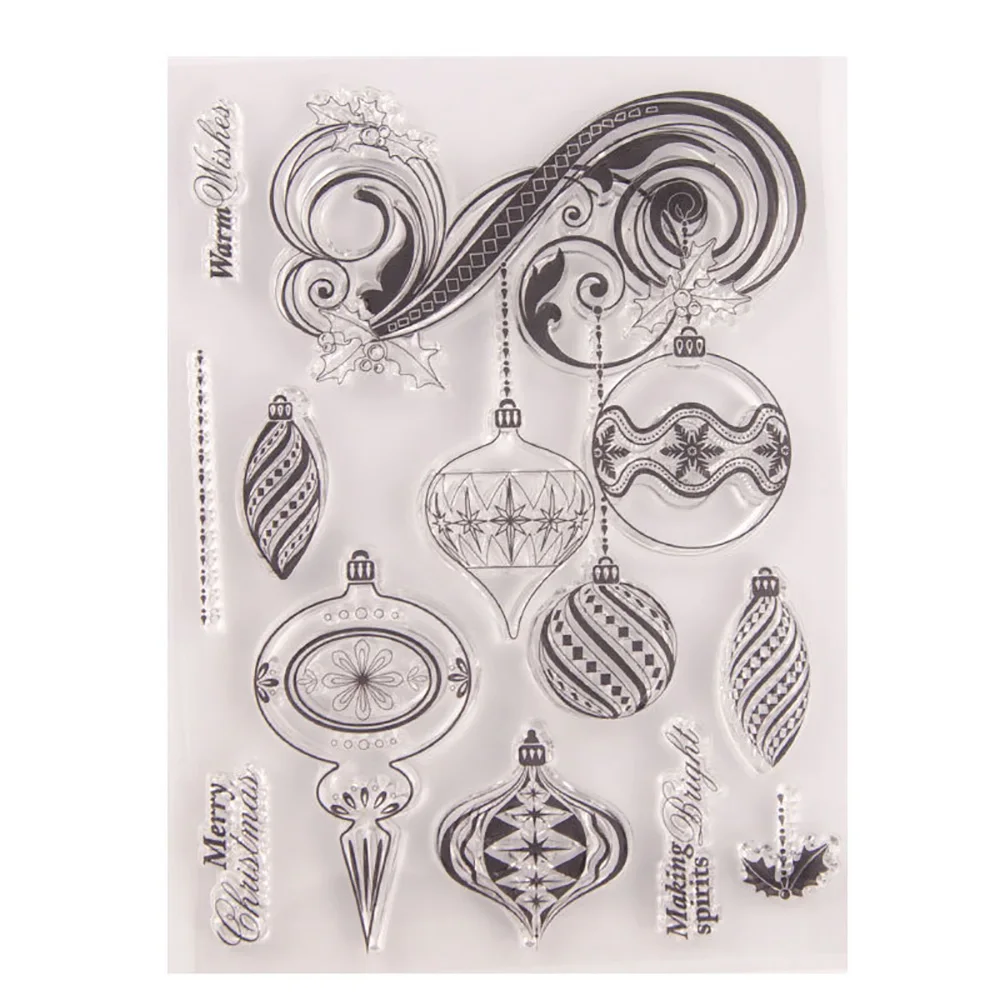 Рождественская подвеска прозрачный силиконовый штамп фотоальбом для