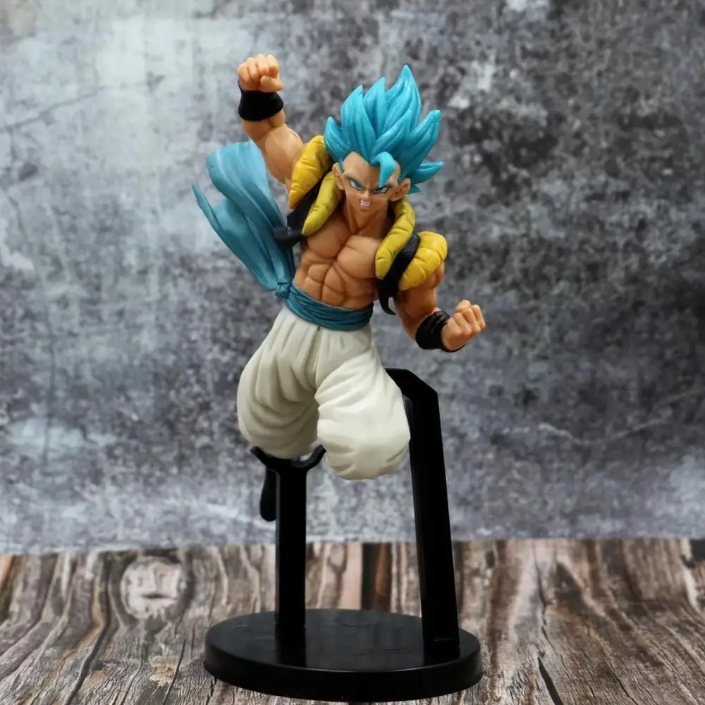 Аниме 20 см Dragon Ball Z темно синяя Gogeta Ultimate Soldier Movie Ver. Веджета супер сайян ПВХ фигурка