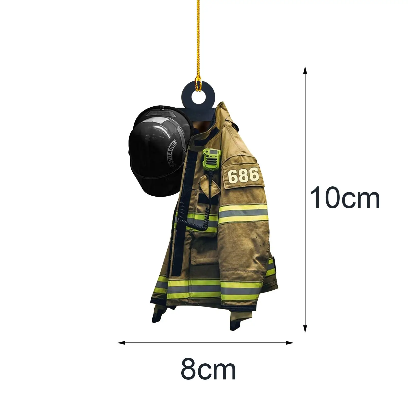 Орнамент Пожарника подвесное украшение на рождественскую елку униформа