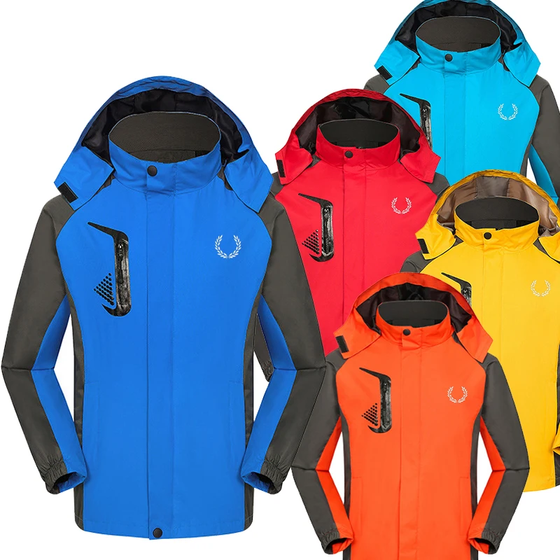 

2021 MEN Samll Logo Printing Jacket Unisex Outdoor Mountaineering Plus Coat Camping Windproof Waterproof Coat Thin Jacket