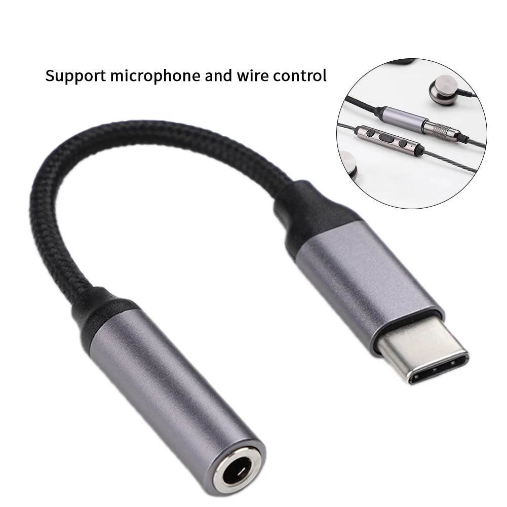 Аудиокабель с разъемами типа C и 3 5 мм для звонков телефона музыки наушников