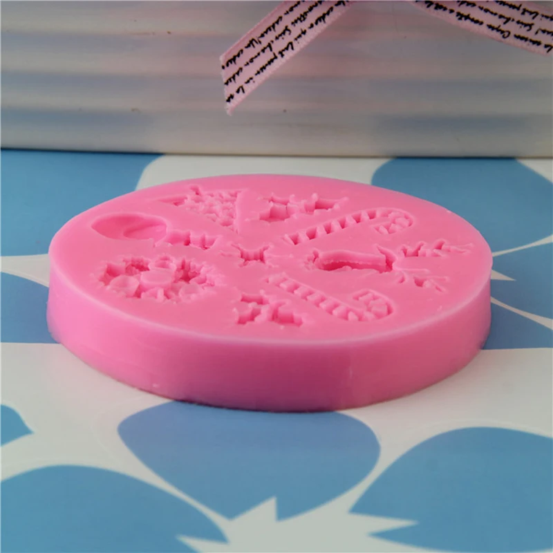 3D силиконовая форма рождественского лося сделай сам Торт Шоколад помадка ручной