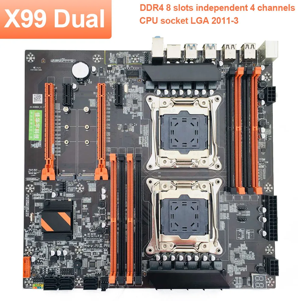 X99 Процессор DDR4 памяти материнская плата печатная модуля двойной Серверная LGA2011 3