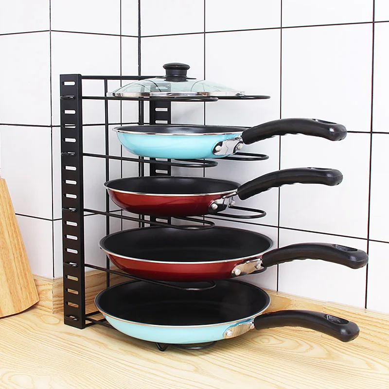 pots and pans organizer adjustable pot lid holders pan rack for kitchen counter and cabinet lid organizer for pots and pans free global shipping