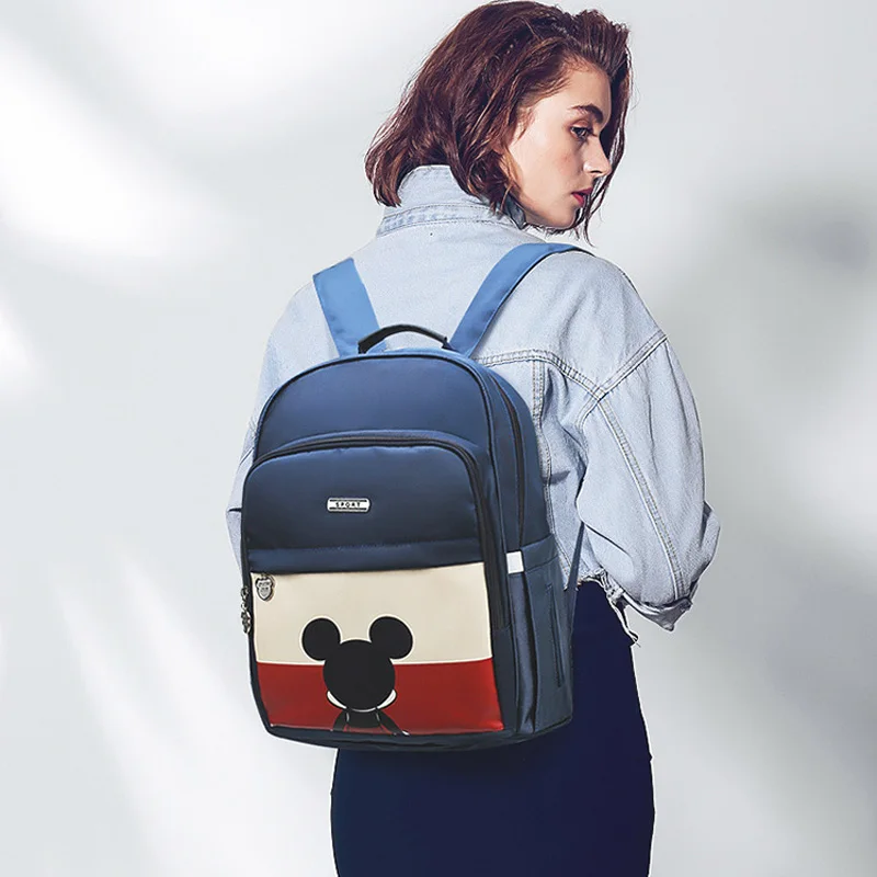 

Disney Girl Backpacks Fashion Large Capacity Mummy Bag Cute Cartoon Mickey Mouse Women Backpack Baby Diaper Bags Birthday Gifts