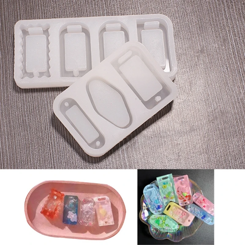 

Quicksand Keychain Silicone Mold Epoxy Resin Mold Label Tag Silicone Mould DIY Hand Craft for Jewelry Keychain Pendant