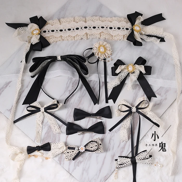 Оригинальная японская Мягкая повязка для волос Lo Niang кружевная заколка милая