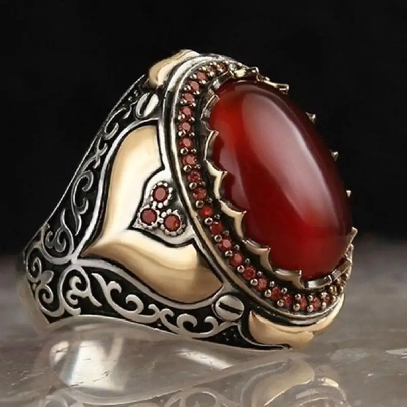 Недорогие аксессуары для женщин кольцо с рубином в стиле ретро ювелирные изделия