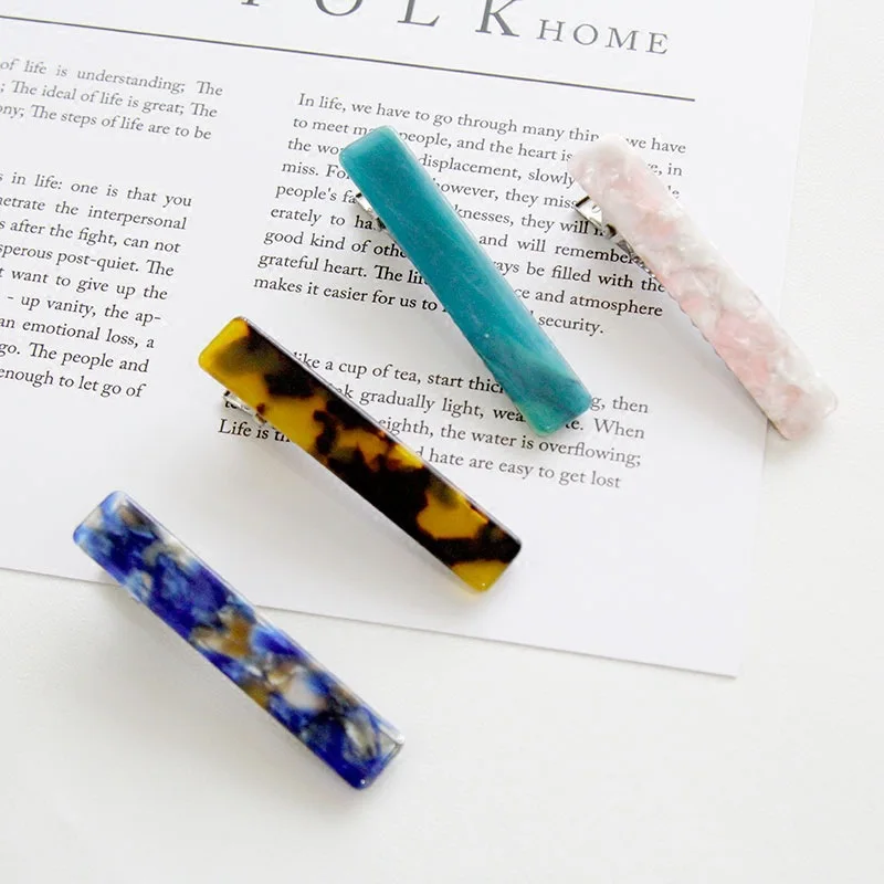 Заколки квадратной формы шпильки для волос женская заколка с золотой проволокой