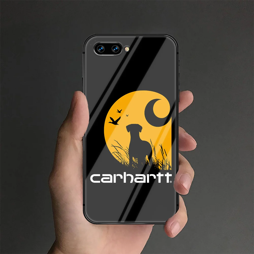 

American Brand Carhartts Phone Tempered Glass Case Cover For Huawei Honor 7 8 9 10 20 A X I Lite Phone case Prime Black Etui