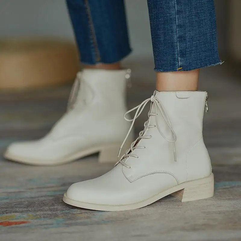 Harga Krazing Pot Kulit Sapi Cross-Tied Terbatas Kustomisasi Med Heels Wanita Kecantikan Kantor Karir Lady Style Semata Kaki L10
