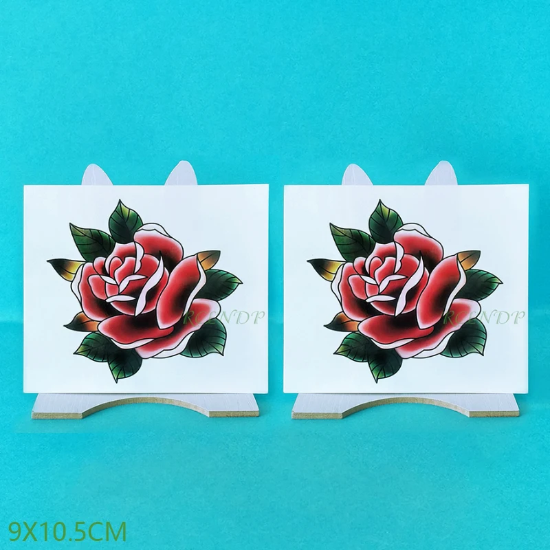 Водонепроницаемая Временная тату-наклейка Роза цветок тату флэш-тату поддельные