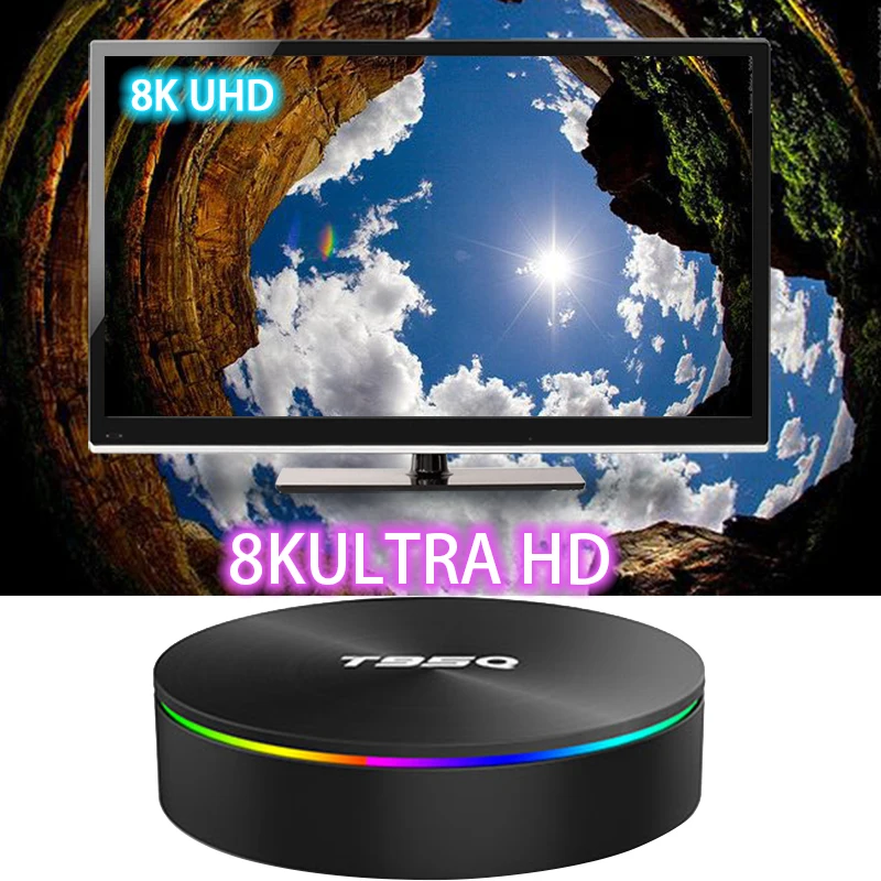 

TV Box Set T95Q Android 9.0 Smart Amlogic S905X3 Tvbox 4K HD 2.4G 5G Dual Wifi 4G 32GB 64GB Google T95 Set Top Box