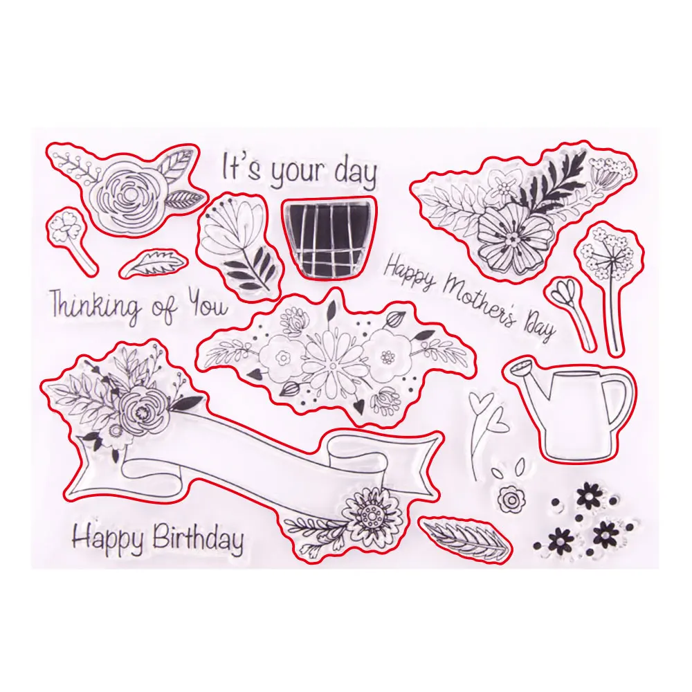 Цветочный узор Материал металлический Трафаретный вырубной штамп и печать