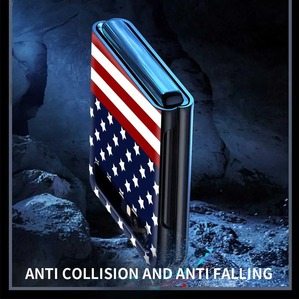 

Sports Brand Stripes Phone Case For Samsung Galaxy Z Flip For Capa ZFlip 5G 6.7Inch PC Black Shell Hard Coque Fundas