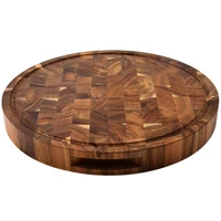 acacia wood end grain cutting boards wooden butcher block meat cutting wood thick board round wood chopping boards
