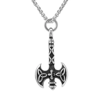 loredana fashion and exquisite viking jewelry for men retro personality style combat axe shape stainless steel necklace xl163