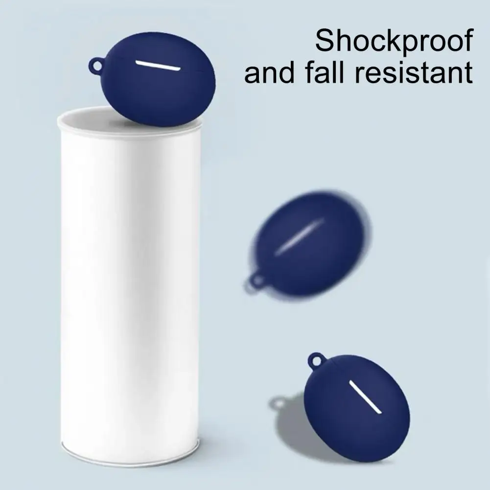 

Anti-slip Bluetooth Earphone Soft Silicone Protective Case cover with Carabiner Storage Shell for Huawei Freebuds 4i