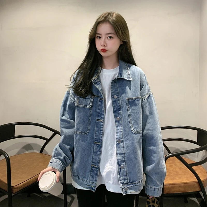

Cowboy Female Spring Autumn Wear 2020 New Korean Loose Jacket Fried Street Clothes Net Red Tide Fashion All-match Ladies Jackets