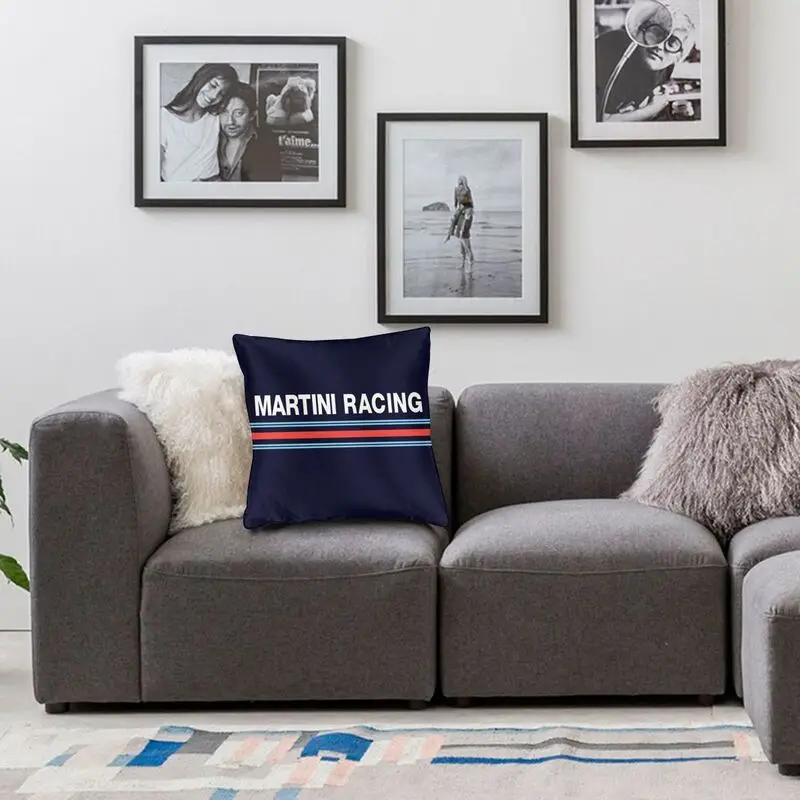 Martini Racing Классический винтажный Ретро стиль Чехол на подушку 40x40 см Декор для дома