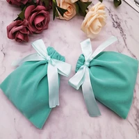 turquoise velvet gift bags jewelry sack 7x9cm 10x12cm 12x15cm pack of 50 makeup lipstick drawstring pouches