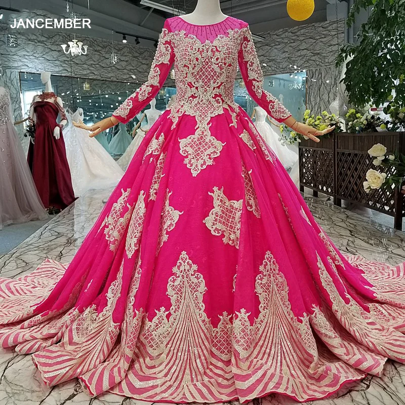 LS710455 пурпурное платье для свадебной вечеринки длинное с круглым вырезом и