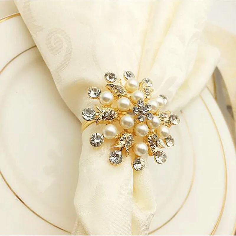 6 шт. кольцо для салфетки держатель круглый цветок перламутровая салфетка Пряжка