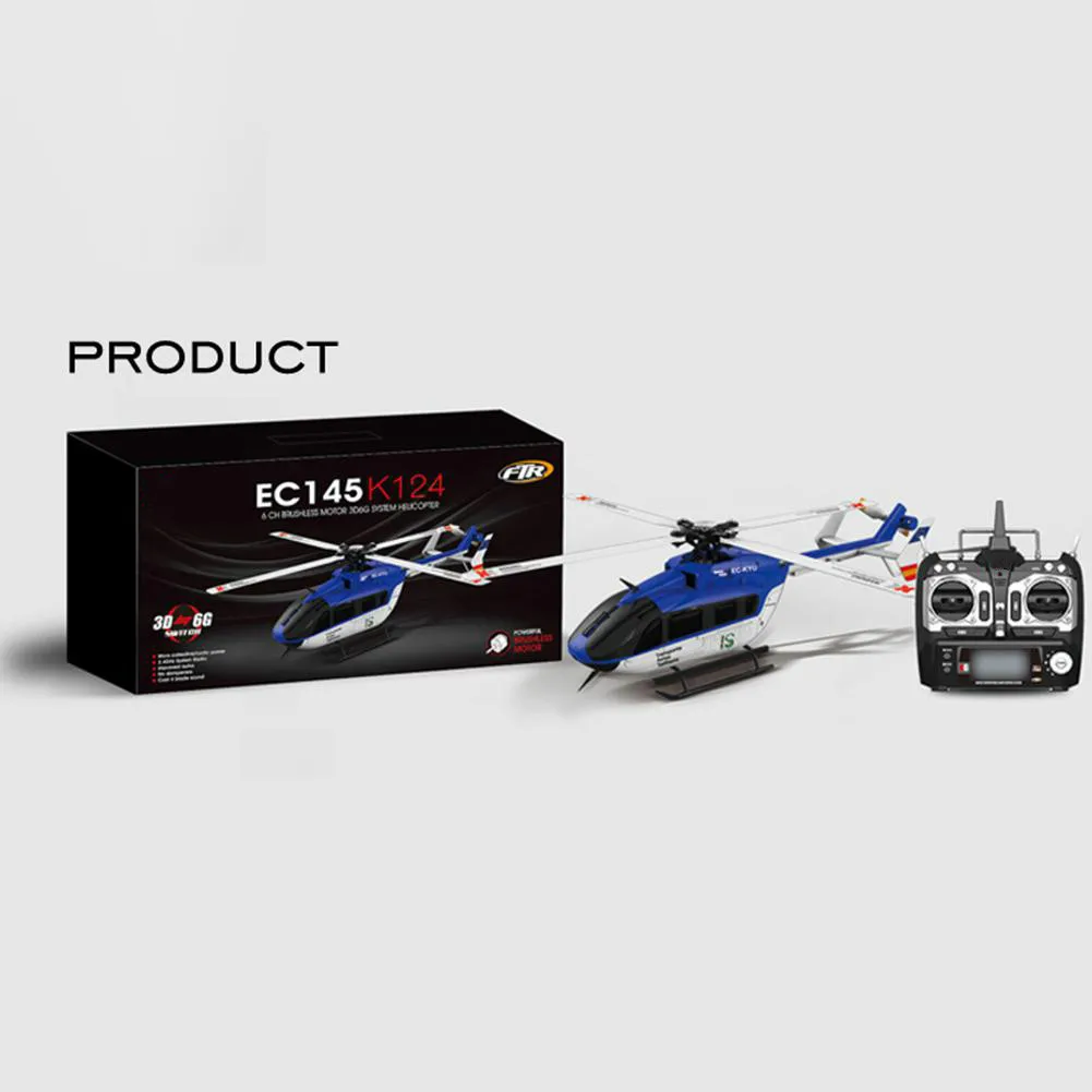 RC Helicoper K124 bnf RTF 6CH бесщеточный двигатель 3D вертолет система совместима с FUTABA S-FHSS дистанционное управление самолетом игрушки