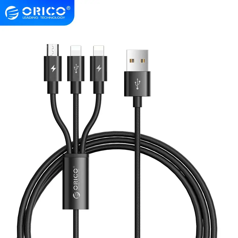 USB-кабель ORICO UTS3 3 в 1 макс. А кабель для зарядки и передачи данных iPhone X 8 7 Samsung Xiaomi