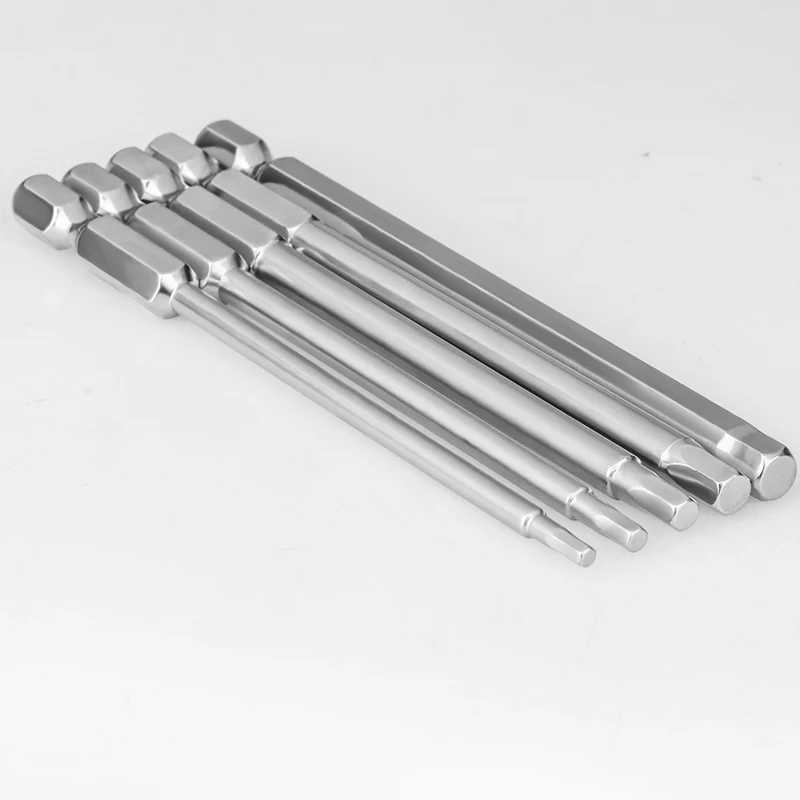 Набор шестигранных головок 5 шт. 100 мм длинный шестигранный ключ биты для отвертки