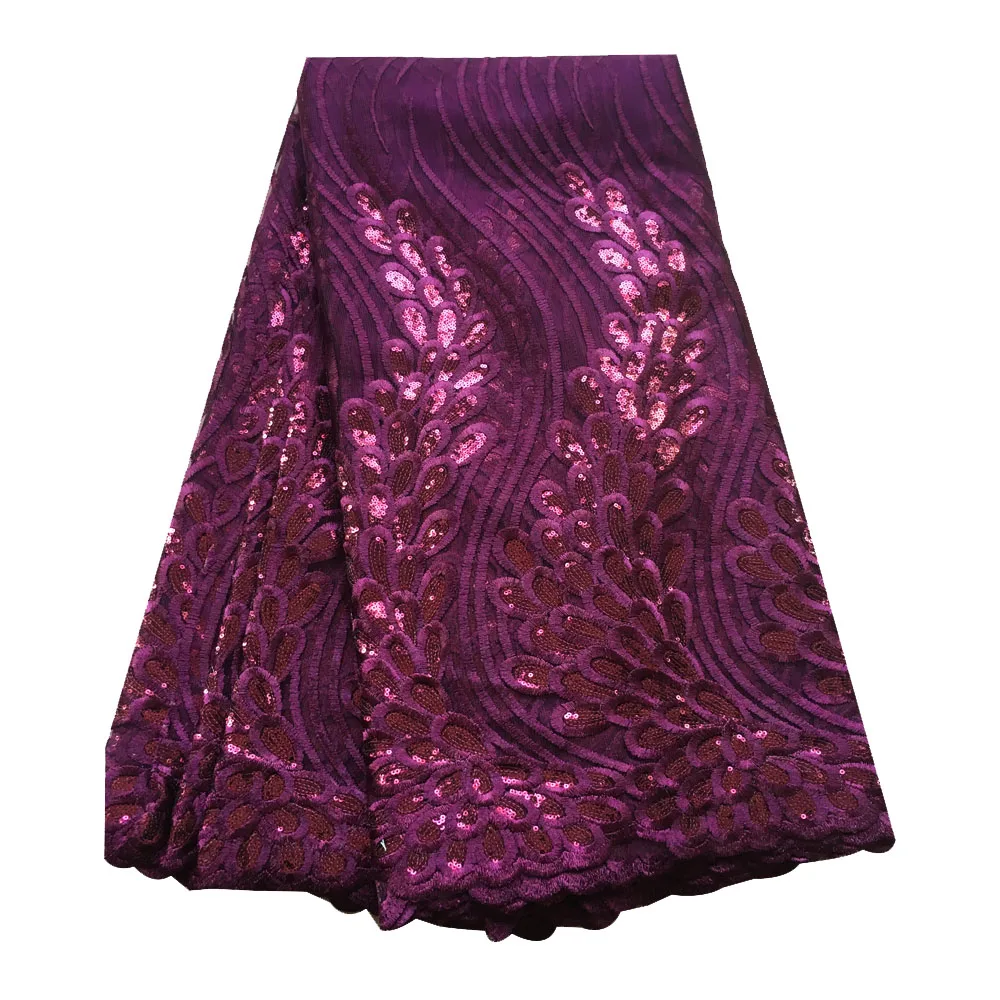 Кружевная ткань с пайетками Африканский французский тюль кружевная высокого