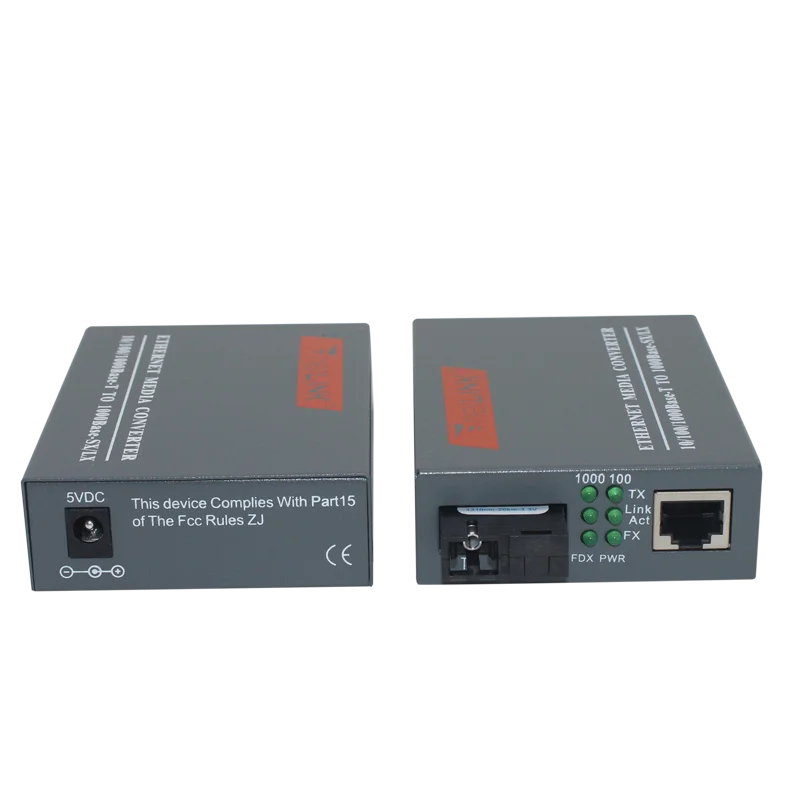 3 Pair HTB-GS-03 A&B Gigabit Fiber Optical Media Converter 1000Mbps Single Mode Single Fiber SC Port 20KM External Power Supply