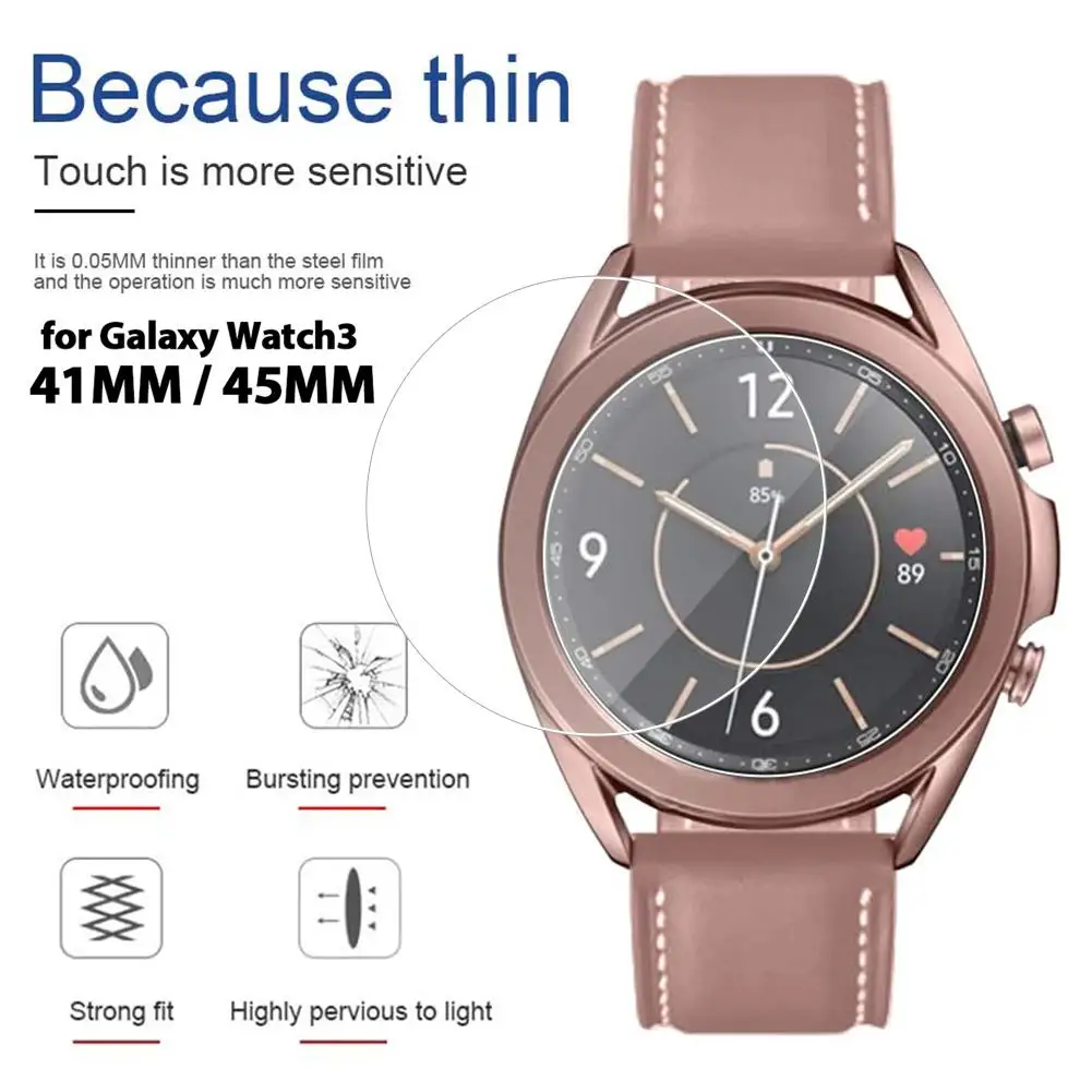 

3PCS 41mm/45mm Watch Dial TPU Protective Film for Samsung Galaxy Watch 3 Anti-Scratch Dial Clear Protector