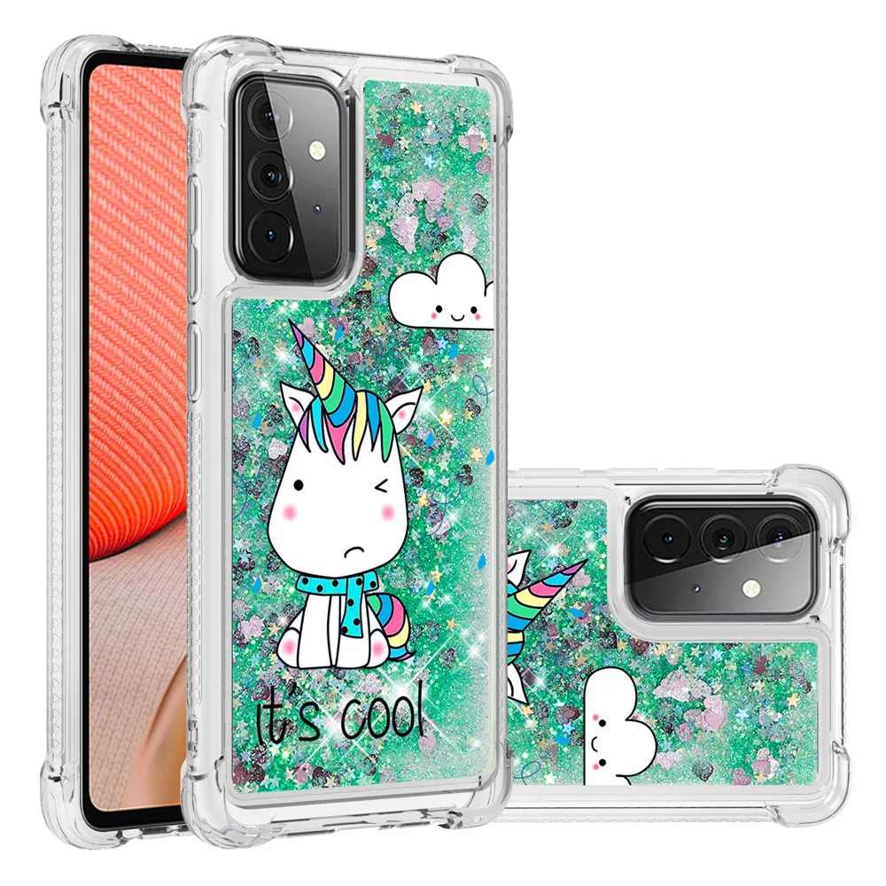 

Soft Phone Case sFor Samsung Galaxy A70 A50 A40 A30S A20S A20E A20 A10S Note 10 Pro 5G Shell TPU Shockproof Quicksand Back Cover