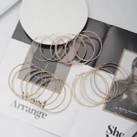 3 pairsset hot sell earrings for women 2021 brinco gold color hoop earring stainless steel round circle earrings