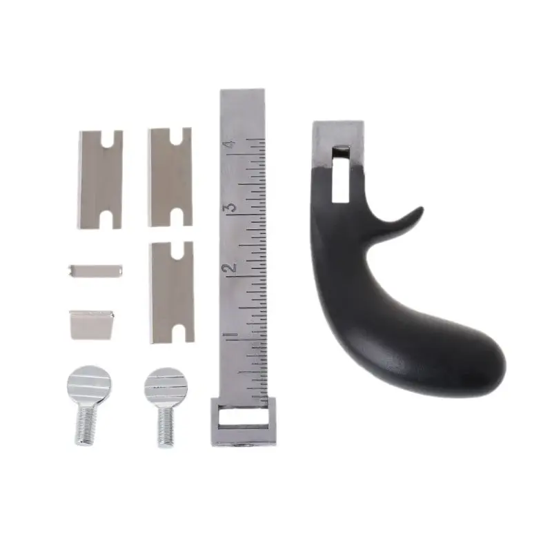 

Профессиональный ничья Регулируемый датчик кожаный ремешок Строка ремень Регулируемый резак ручной режущий инструмент с 2 острые лезвия, р...