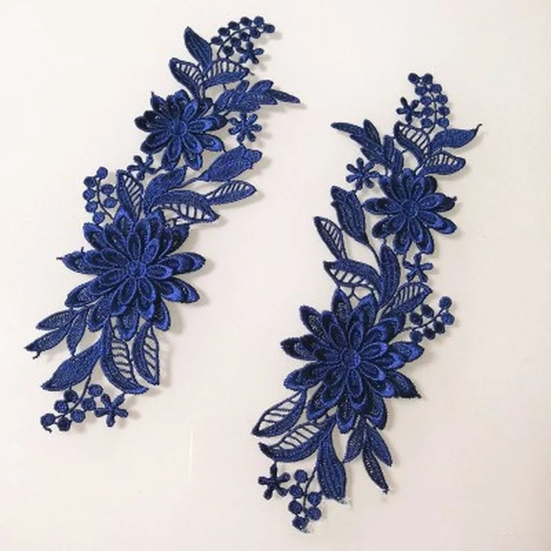 1Pair New 3D Flower Lace Collar Embroidery Applique Neckline DIY Sewing Decoration Craft Wedding Dress Accessories Scrapbooking | Дом и сад