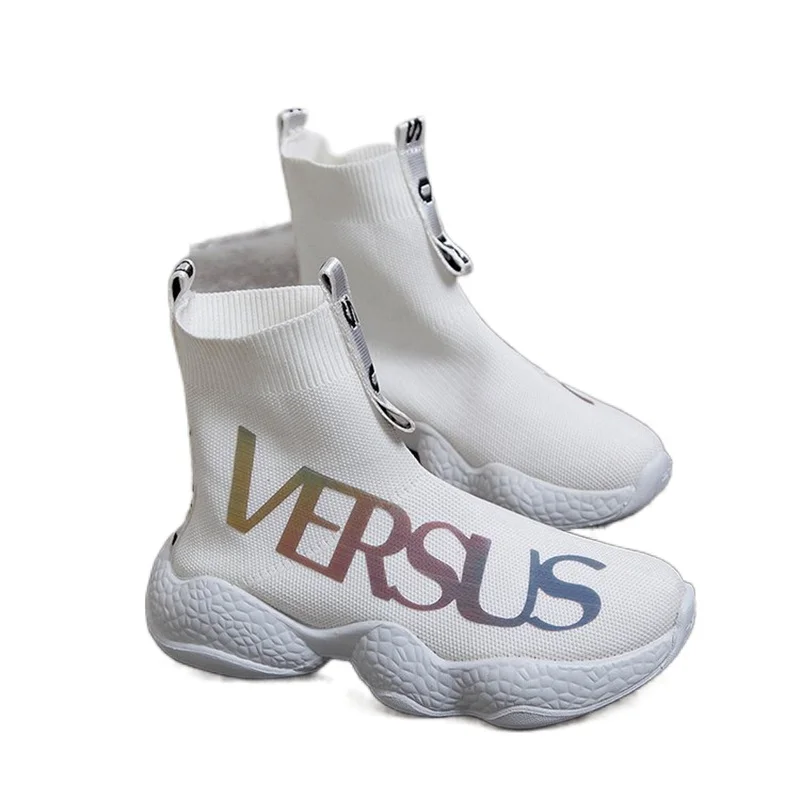 

Women Casual Shoes Sneakers Women Flats Shoes 2021 High-top Socks Sports Shoes Stretch Boots Shoe Feminino Zapatos De Mujer