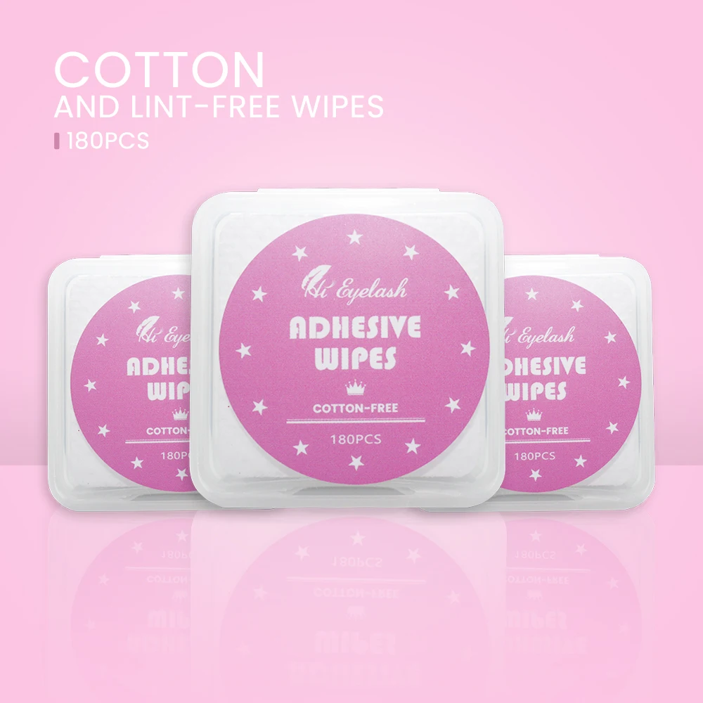 180 шт Клей для ресниц салфетки удаления кончиков Очиститель без ворса бумажные
