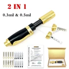 Наполнитель для губ 2 в 1, пистолет для инъекций Meso 0,3 мл и 0,5 мл, гиалуроновая ручка высокого давления в комплекте, инструмент для инъекции губ против морщин