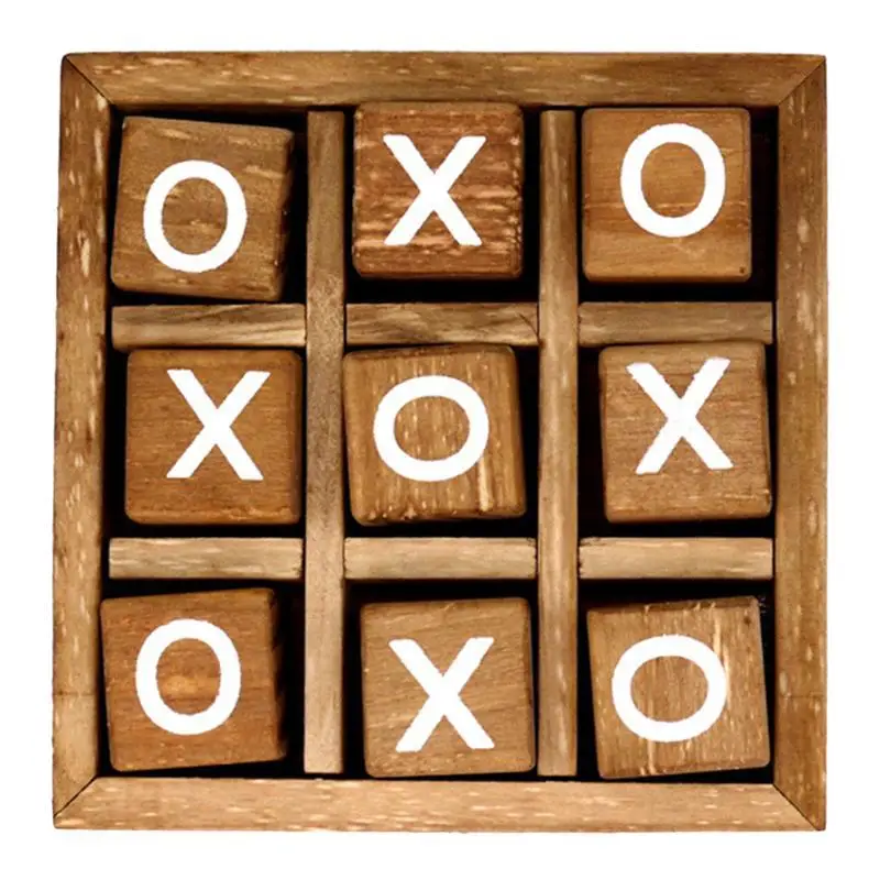 

Деревянные настольные игры Tic Tac Toe, игрушка для досуга для родителей и детей, 1 комплект