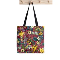 2021 shopper exotic garden tote painted tote bag women harajuku shopper handbag girl shoulder shopping bag lady canvas bag