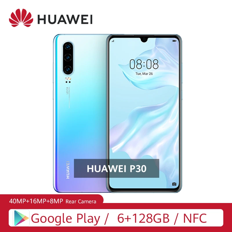 Глобальная версия huawei P30 6GB 128GB смартфон Kirin 980 30x с оптическим зумом четырехъёмная