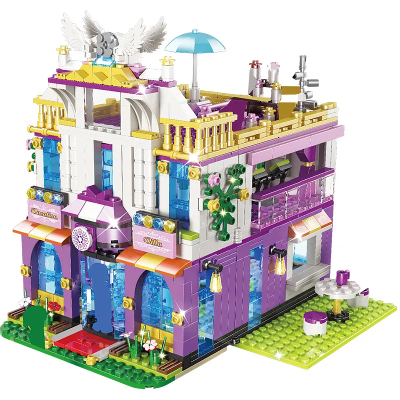 961 шт. Частная роскошная вилла строительные блоки игрушки совместимые с 5588 дом