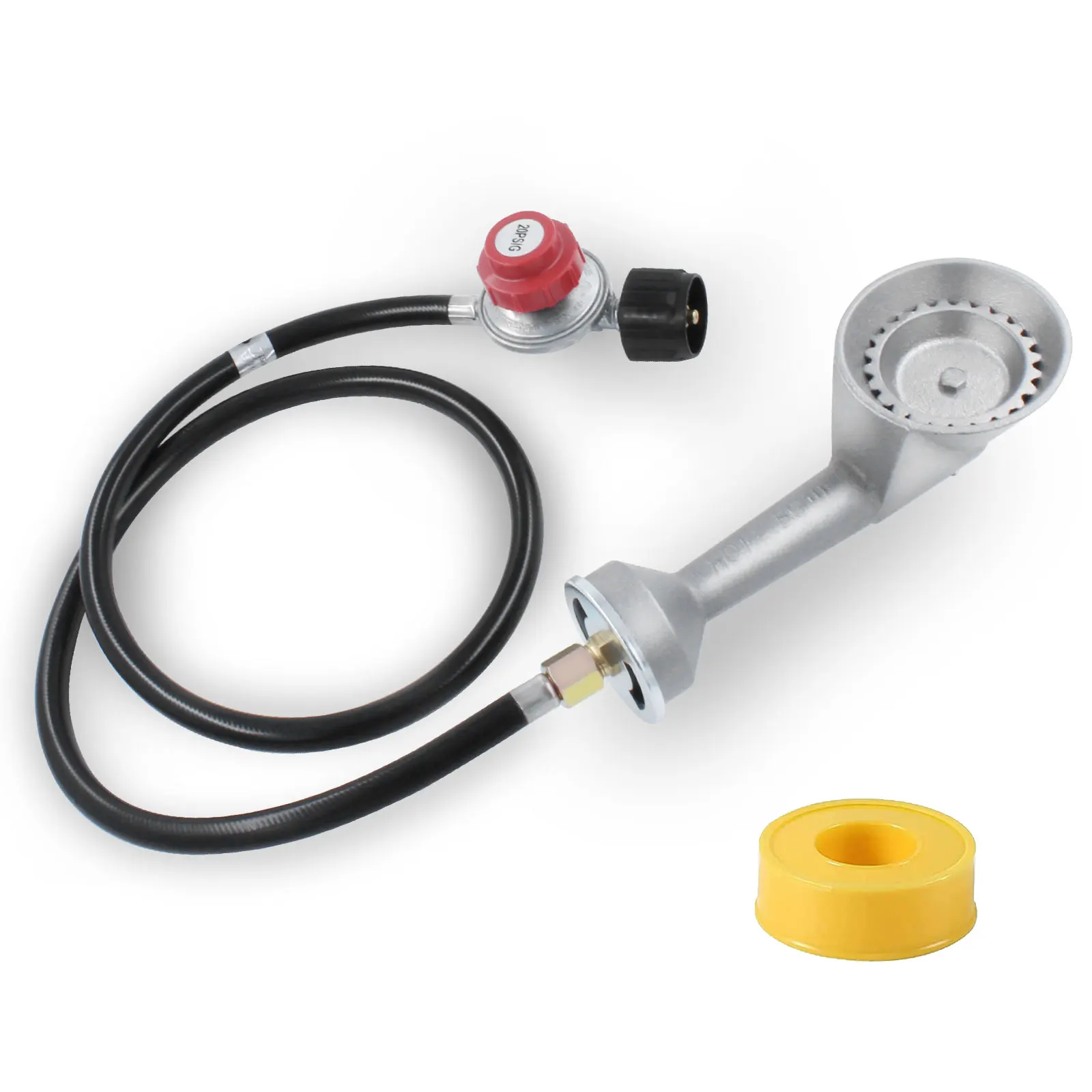 MENSI High Pressure Cast-Iron Round Burner Head Propane with 4FT 20 PSI Adjustable Regulator | Бытовая техника